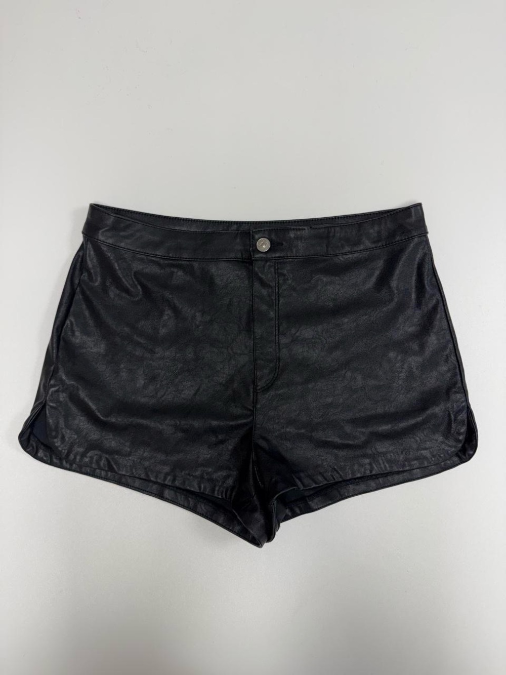 H&M Faux Leather High Waisted Short Shorts Size 10